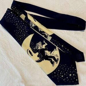 Vintage Blondie & Dagwood‎ Black Starlight Kiss Tie Cartoon Collectible Novelty